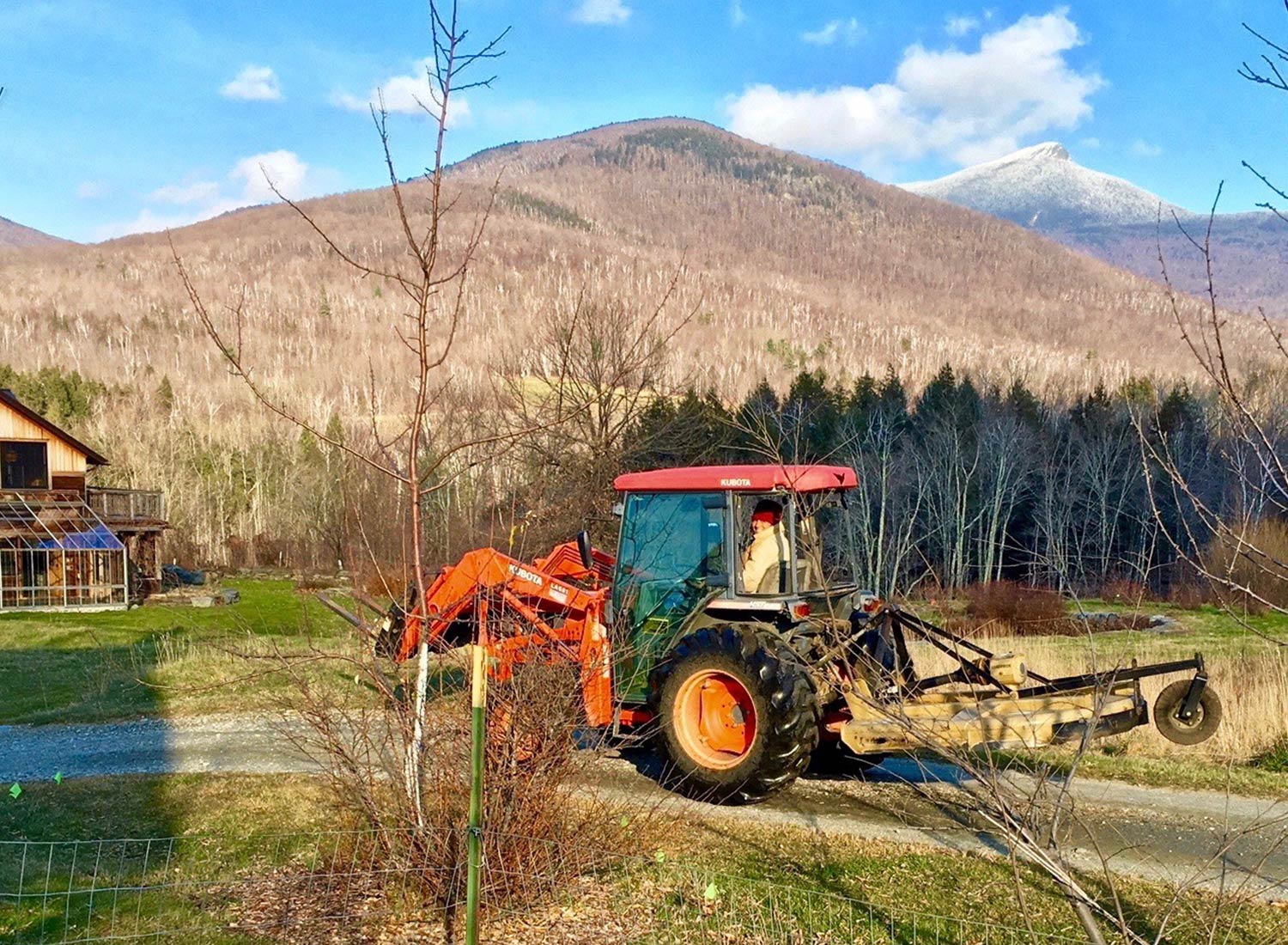 SHO Farm: vegan wild farming in a cold climate | we are women-owned & stewarded - shawn has become our lead heavy equipment operator 