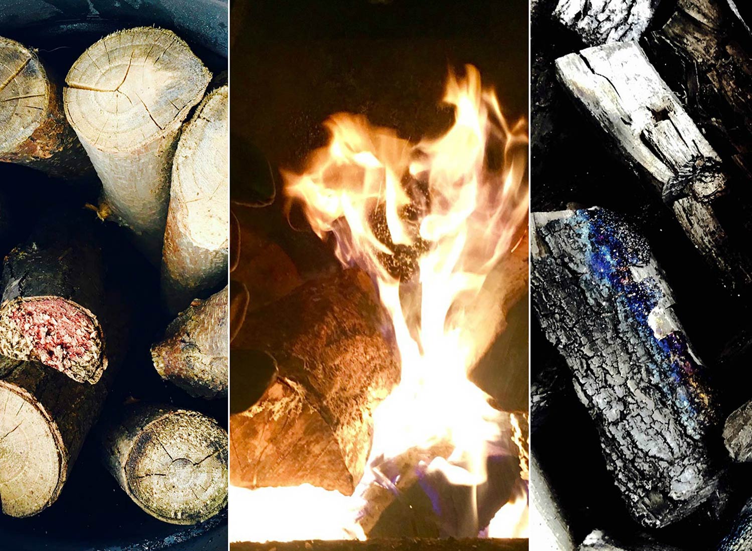 Food Lab at SHO: vegan gastronomy in a cold climate | making homemade wood charcoal - custom-made, high-heat resistant metal container filled with hardwood logs spends a day in our tarm-wood-fired boilers and converts to wood charcoal used for special food lab projects